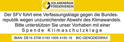 Bitte Spenden Sie für die Klimaklage des SFV.